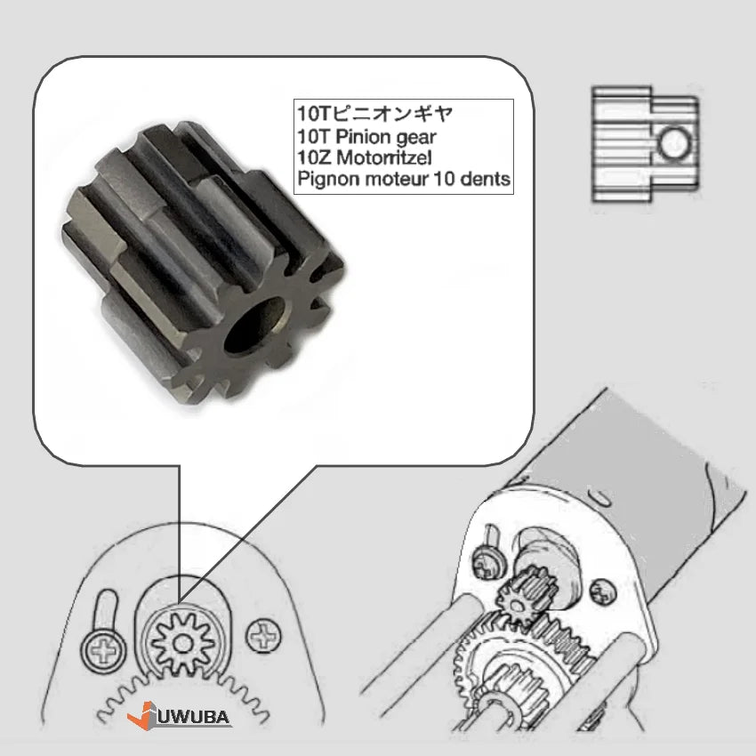 Gearbox Motor Metal Gear Universal for 1/14 Tamiya RC Truck Trailer Tipper Scania MAN Benz Actros Volvo Car Diy Parts