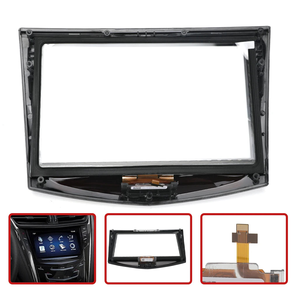 Car Touch Screen Digitizer For 2013-2017 Year Cadillac ATS CTS SRX XTS CUE DVD Radio Navigation Replacement Panel