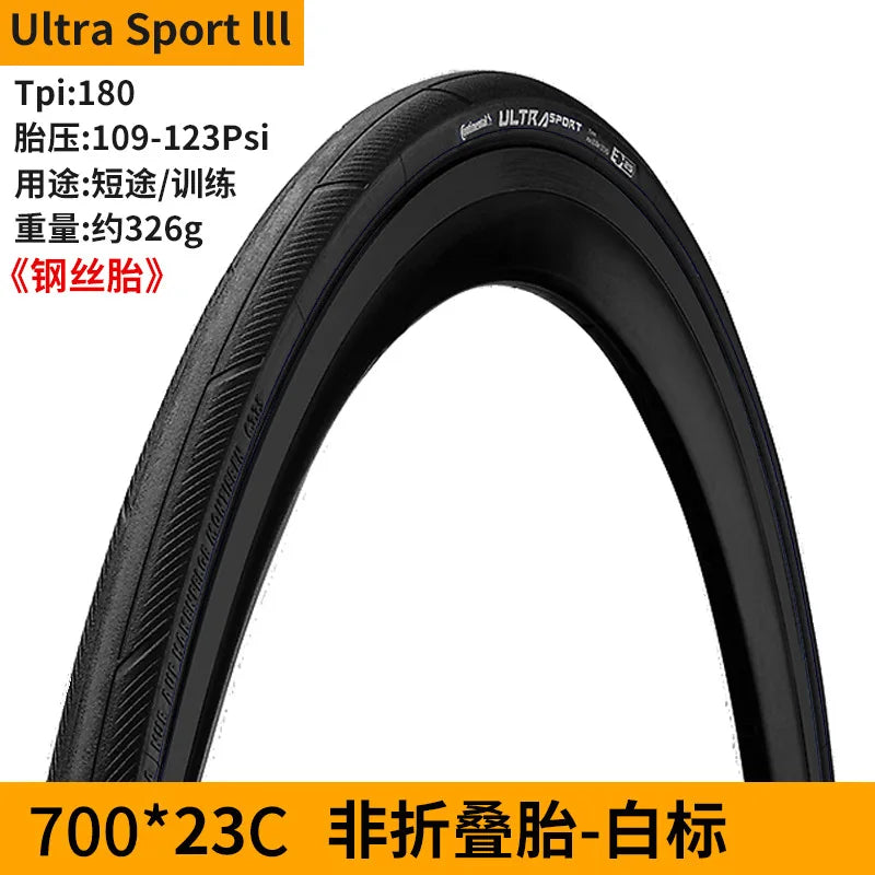 CONTINENTAL Ultra Sport III 700x 25c 28c 32c GRAND SPORT RACE Road Bike Tires 23-622 25-622 28-622 Ultra Light E-BIKE BIKE Tyre