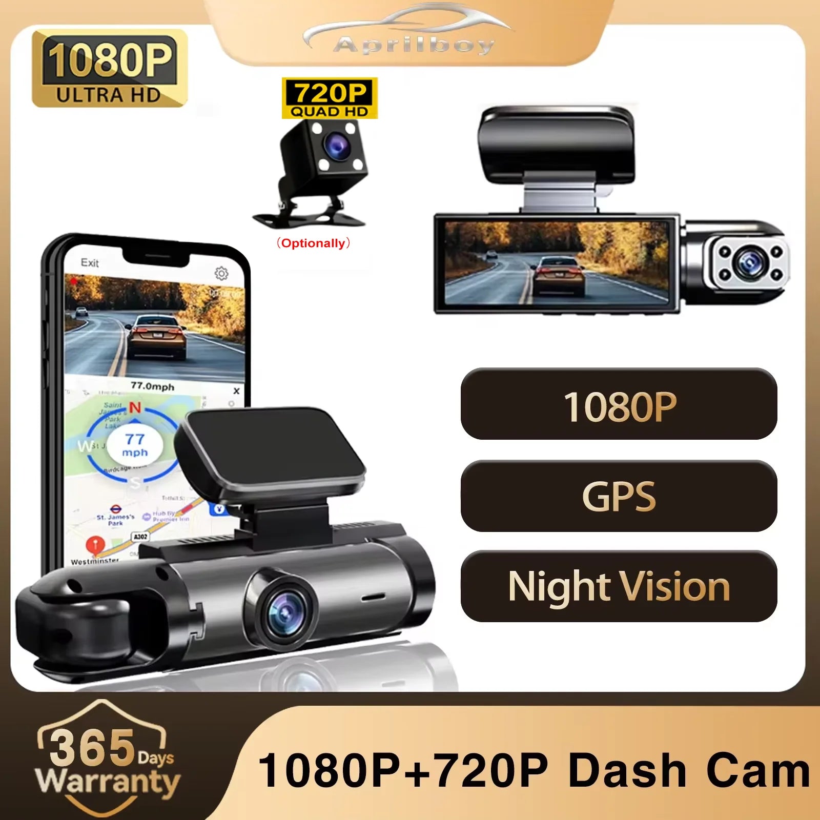 1080P WIFI Dual camera Dash Cam for cars,Front And Inside,car camera with IR Night Vision,Loop Recording,wide angle Car DVR Came