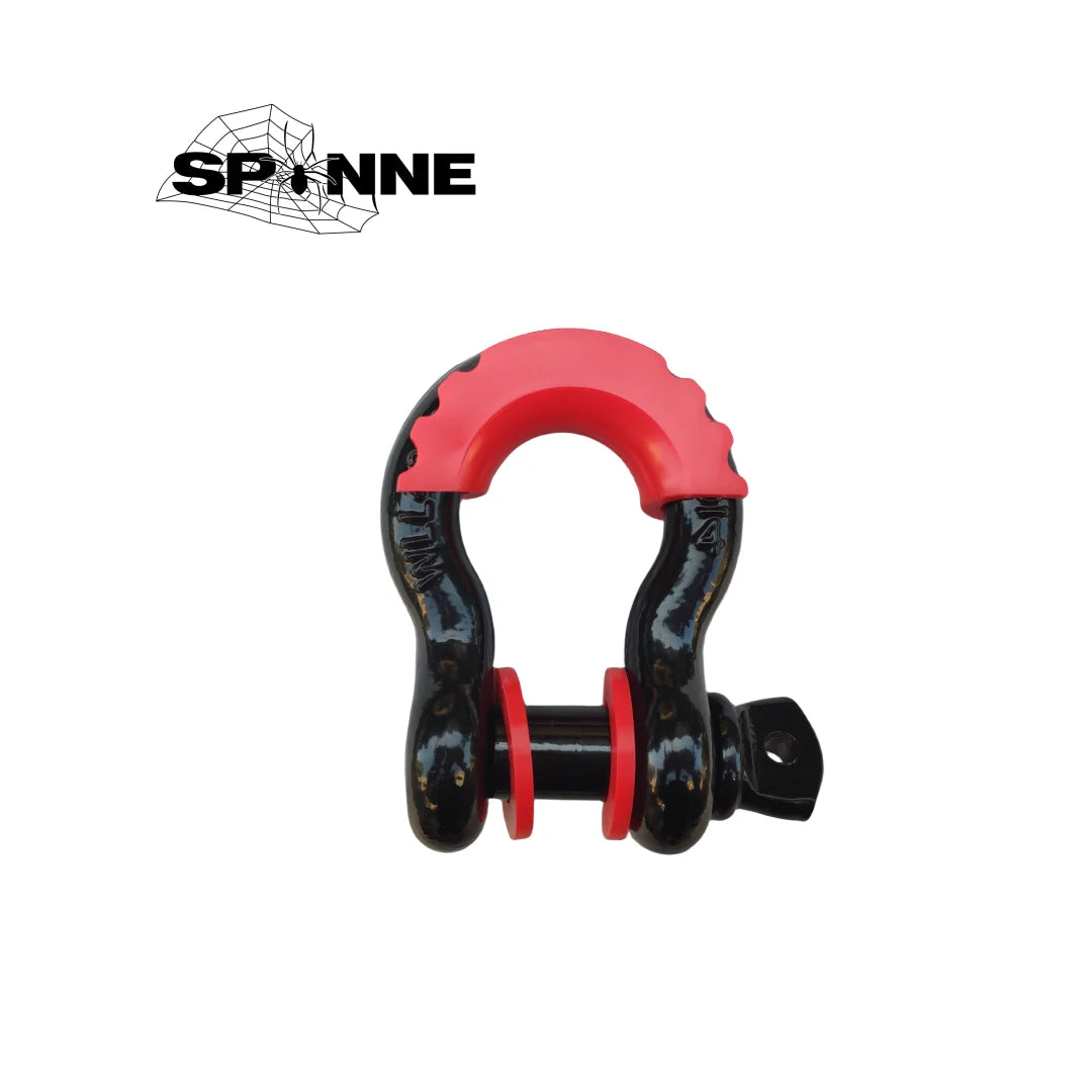 Grillete de anillo en D de 3/4" para grúa de 4,75 toneladas con cubierta protectora, apto universalmente para camiones todoterreno, accesorios de remolque todoterreno.