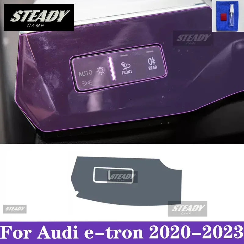 For Audi e-tron 2020-2023 Car interior Center console transparent TPU Paint protective film Anti scratch sticker LCD screen PPF
