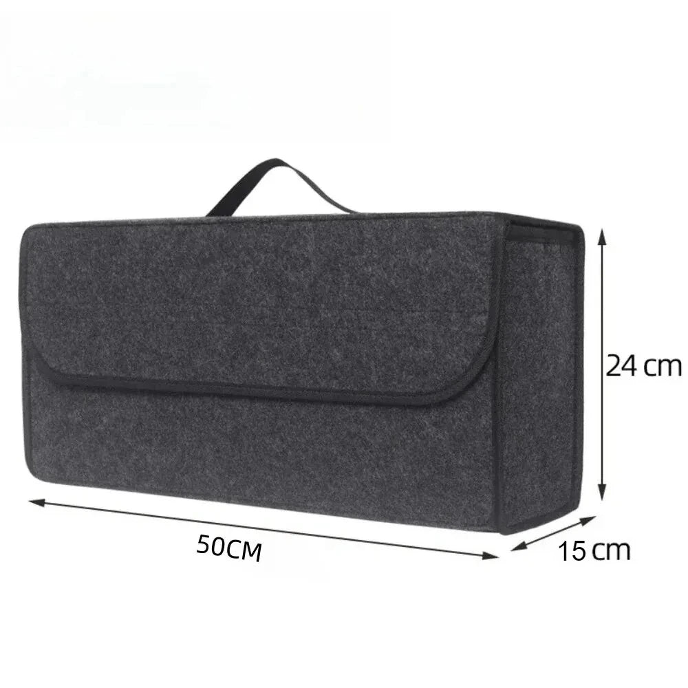 Car Trunk soft Organizer Felt Storage Box Accessories Large Anti Slip Compartment Boot Storage Organizer Tool Car Storage Bag