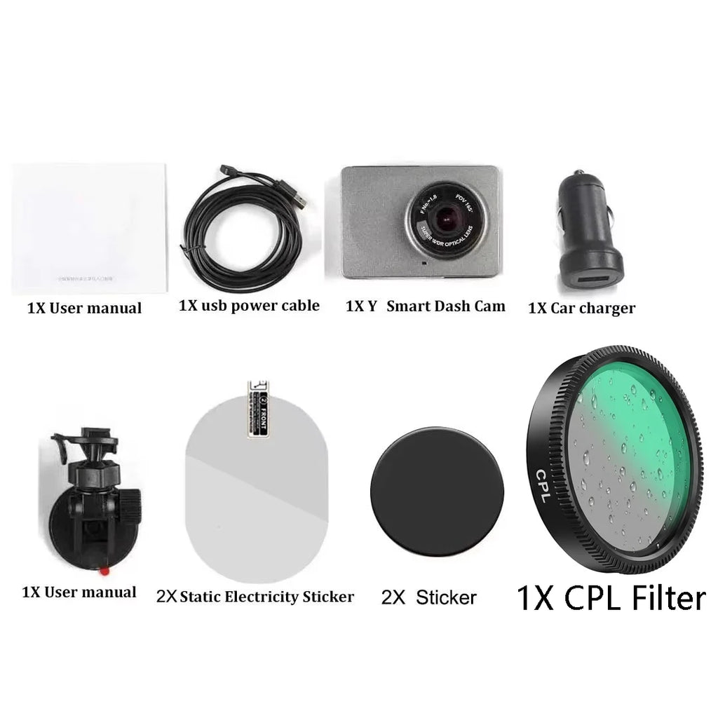 xiao YI Smart Dash Cam For Car ADAS 2.7 Screen Full HD 1080P Dash Cam with Night Vision ADAS English International Version
