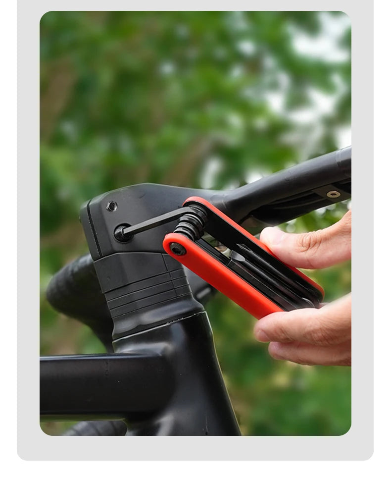 Bicycle Multi-Functional Combination Tool 8 in 1 Multi-functional Repair Tool Highway Bike Loading Folding Tool Repair Bike Hex