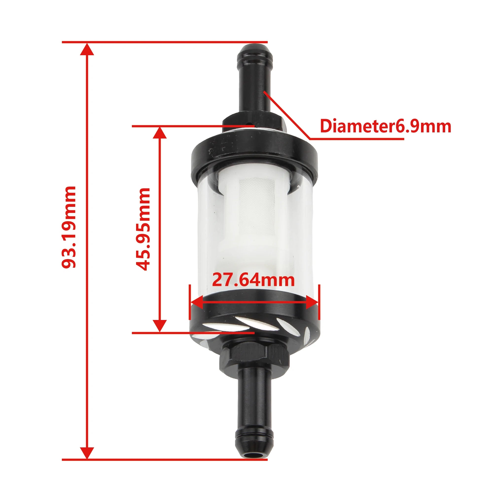Motorcycle Engine Fuel Filter CNC Aluminum Alloy Glass Gas Fuel for Enduro Dirt Bike Motocross 125 140 150 160cc CRF70 90 110