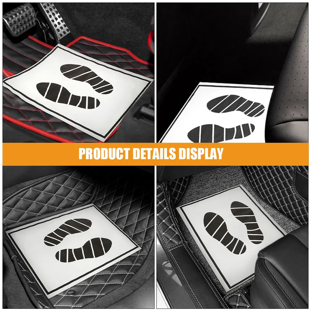 40Pcs Disposable Car Paper Floor Mats Floor Mat Protector Auto Detailing Supplies Vehicle Interior Foot Pad Universal Fit