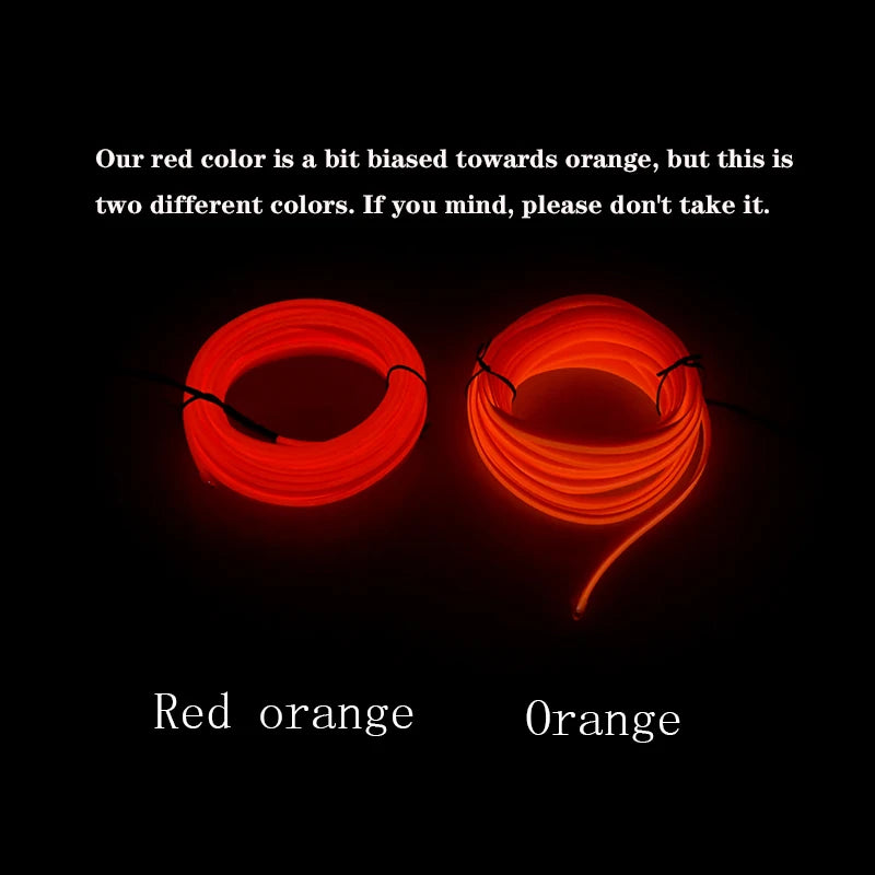 3m Car Interior Accessories Atmosphere Lamp EL Cold Light Line With Wiring driven DIY Decor Dashboard Console Auto Cold Lights