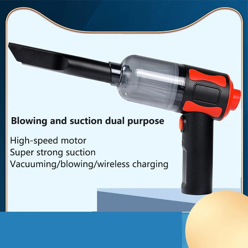 New Car Vacuum Cleaner  High-power Suction & Blow Home & Car Use Portable Strong Suction Power Small Wireless Vacuum Cleaner