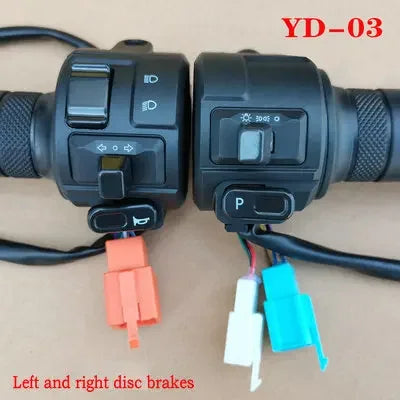 Tricycle Conversion Part Electric Bicycle Battery Vehicle Throttle+combination Switch Scooter Handle+button Assembly