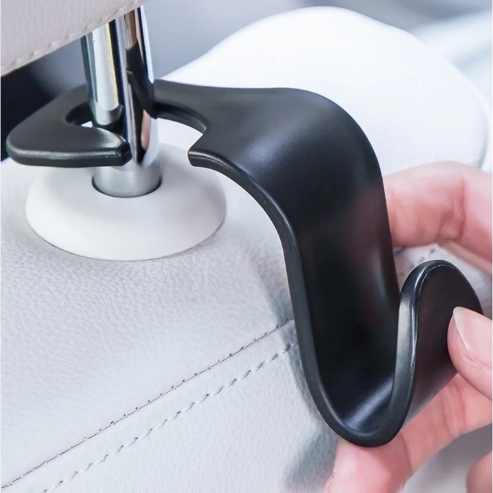 Car Back Seat Headrest Hook Organizer for Groceries Handbags Umbrellas Auto Accessories Storage Solution
