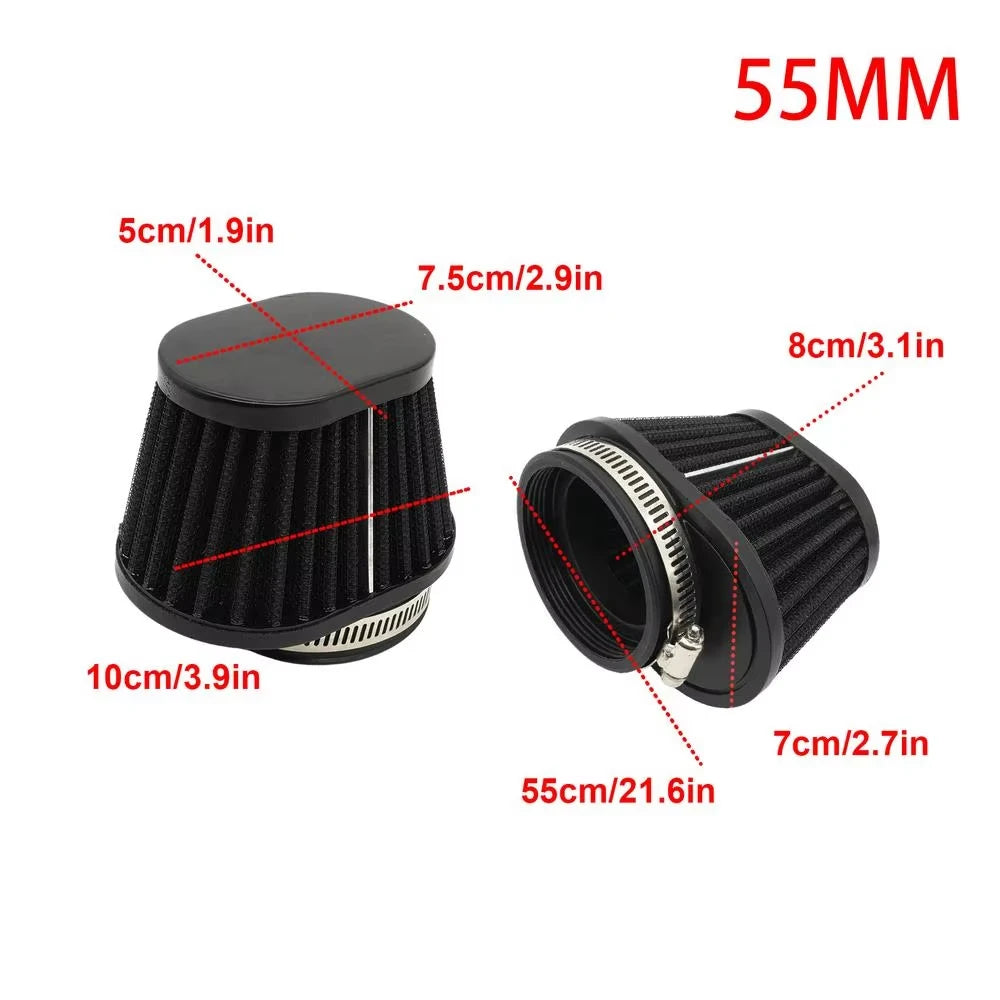 51mm 55mm 60mm Motorbike Air Filter Cleaner for Motorcycle ATV Dirt Bike Engine Motorcycle Accessories