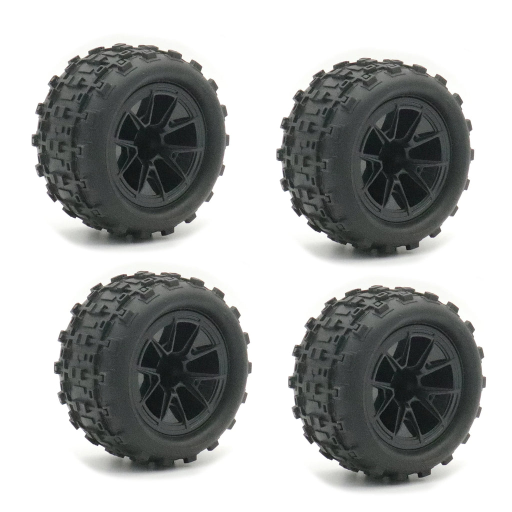 Skidproof Rubber Wheel Tyre Wear-resistant Off-road Vehicle Tire Upgarde Parts for Smax 1625 1635 Wltoys 144001 124018 HBX16889