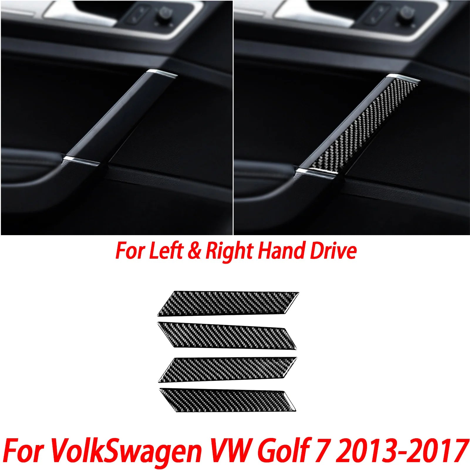 For VW Golf 7 GTI Mk7 2013-2017 Car Interior Accessories Cup Holder Frame Console AC CD Control Cover Gear Shift Panel Sticker