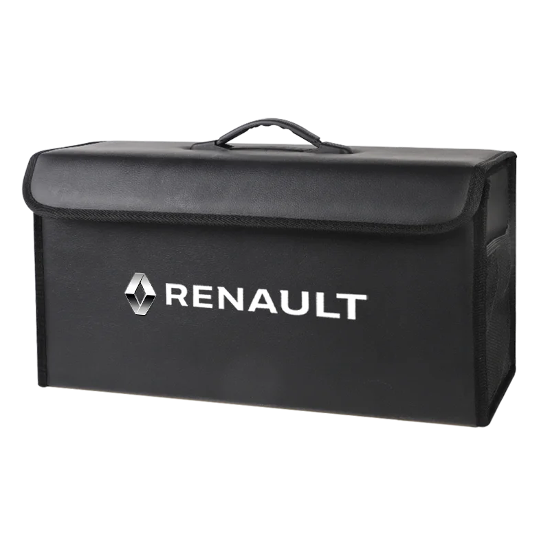 Car Trunk Organizer Box Leather Foldable Storag Bag Tool For Renault RS Megane 2Trafic Kadjar QM6 Clio Koleos Espace Captur ZOE