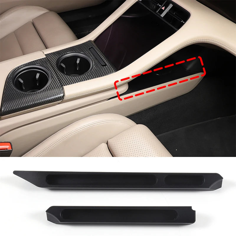 For Porsche Taycan 2019-2024 Aluminum Alloy Car Center Console Storage Modification Accessories