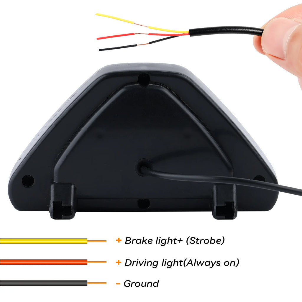 LED Third Brake Light  Universal F1 Style Pilot Driving Lights DRL Strobe Rear Stop Tail Light Fog Light 12V Motocycle Auto Car