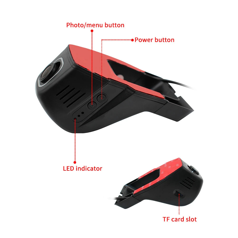 Dash Cam 1080P Ultra car DVR WIFI connection HD Metal driving Record phone connection APP live Video recorder
