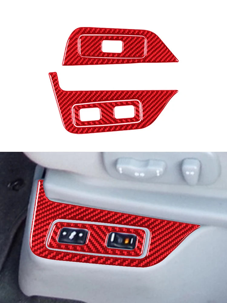 Carbon Fiber Red Sticker Car Interior Accessories For Nissan Quest 2004 2005 2006 Center Control Panel Dashboard Decorative Trim
