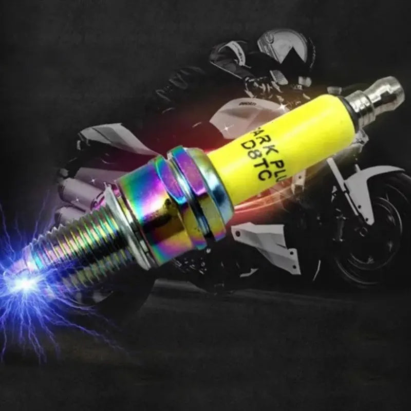 This motorcycle spark plug is suitable for D8TC vertical engine CG 125cc, 150cc, 200cc and 250cc off-road motorcycles