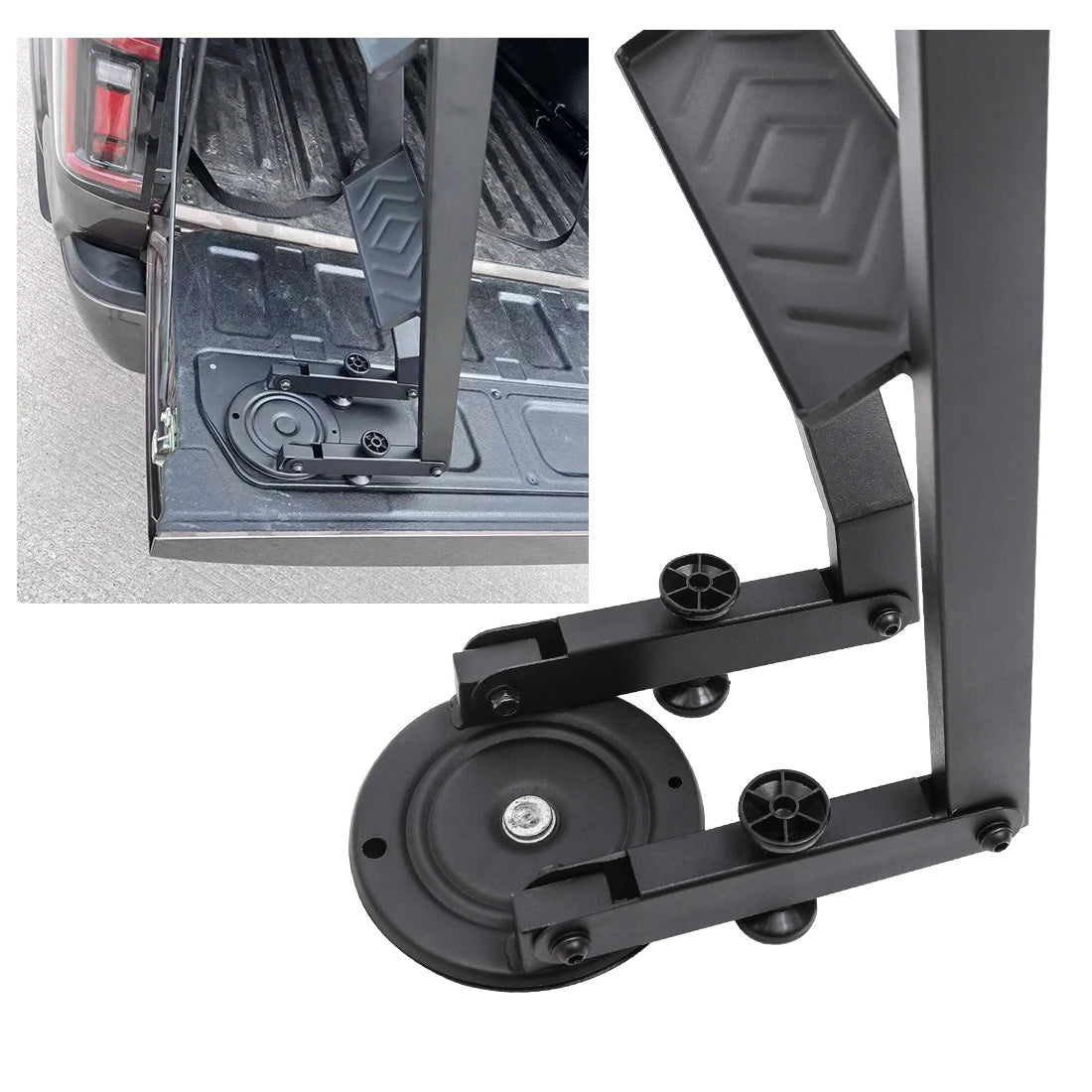 Universal Tailgate Ladder For Pickup Truck Car Rear Door Ladder Tailgate Folding Ladder Auxiliary Ladder 100cm