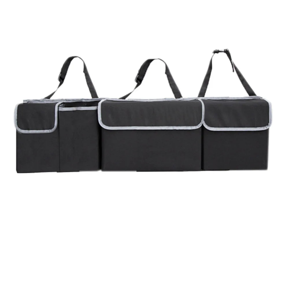 Car Trunk Organizer Adjustable Backseat Storage Bag Net High Capacity Multi-use Oxford Automobile Seat Back Organizers Universal
