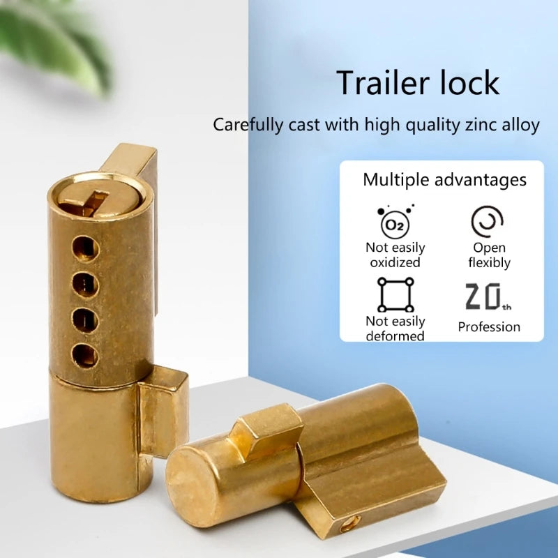 Bloqueo antirrobo para enganche de remolque con 2 llaves para caravanas, vehículos recreativos, camiones y barcos.