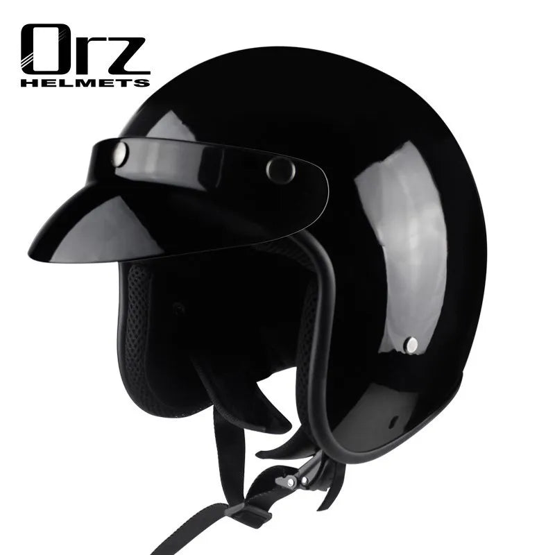 Motorcycle Helmet Motocicleta Cacapete Casco Casque  Retro open face helmet 3/4 moto casco DOT approved