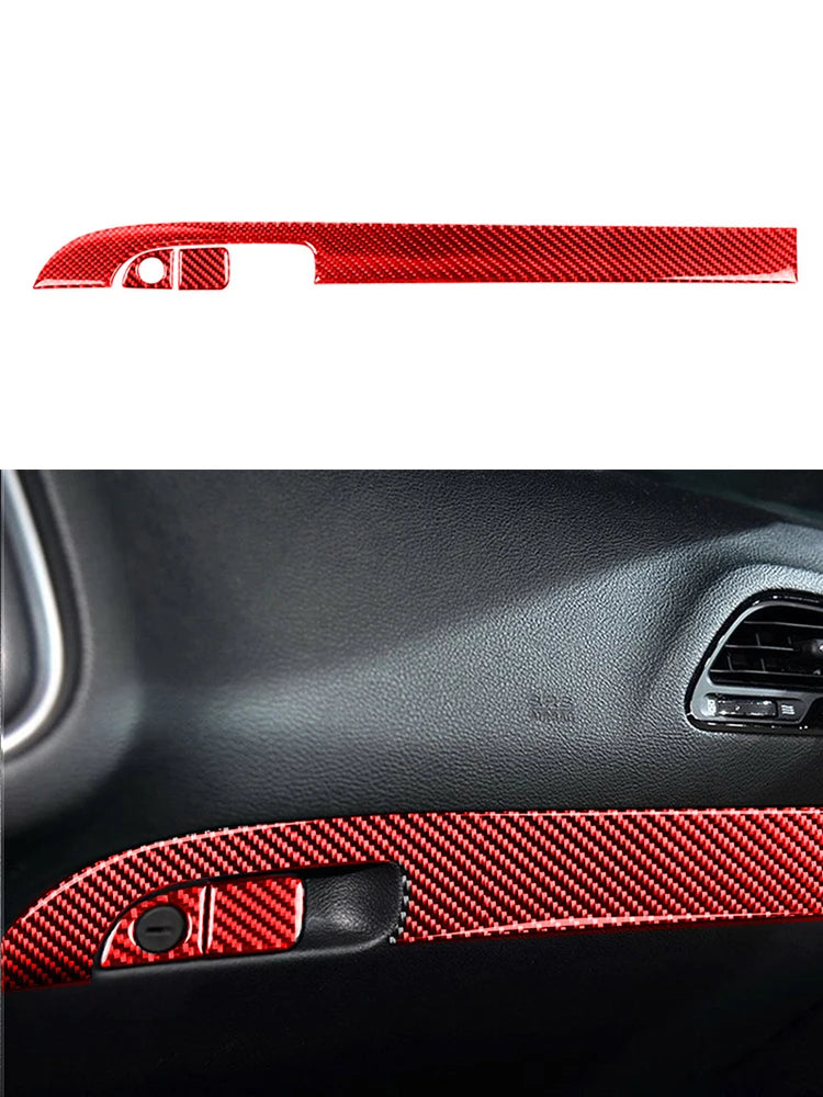Car Interior Accessories For Dodge Charger 2011 2012 2013 2014 Carbon Fiber Decorative Stickers Dashboard Speedometer Cover Trim