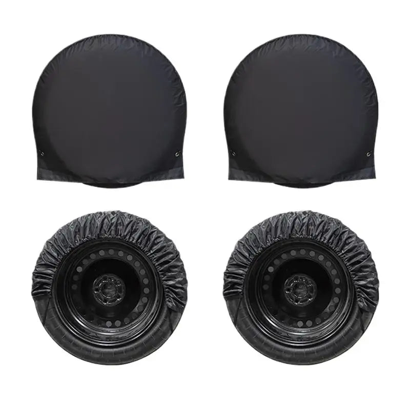 Tire Covers For Trailers UV Resistant Tire Cover UV Resistant Sun Rain Snow Tyre Protector Fits 27-29in Tires Automotive Wheel