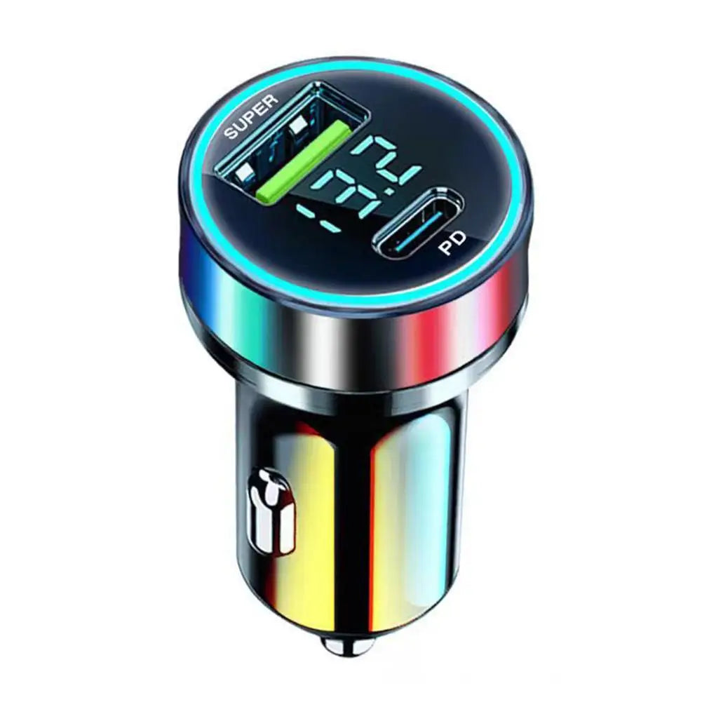 Quick Car Charger 12-24V Dual USB Type C 120W+PD20W Fast Charger For IPhone13 Pro Phone Car Fast Charging