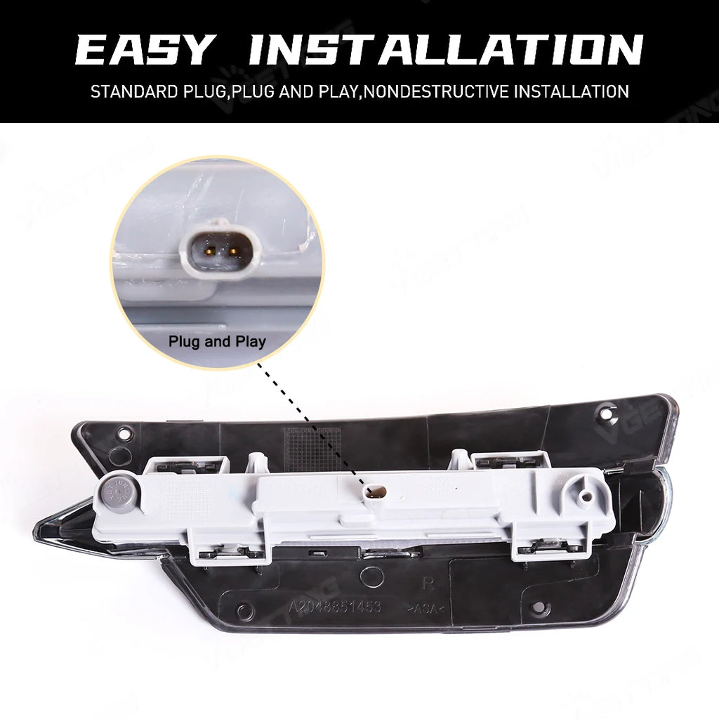LED Car Light For Benz W204 C-Class C280 C300 Sport 2012 2013 2014 Daytime Running Light Front Bumper Fog Lamp Grill Lights 12V