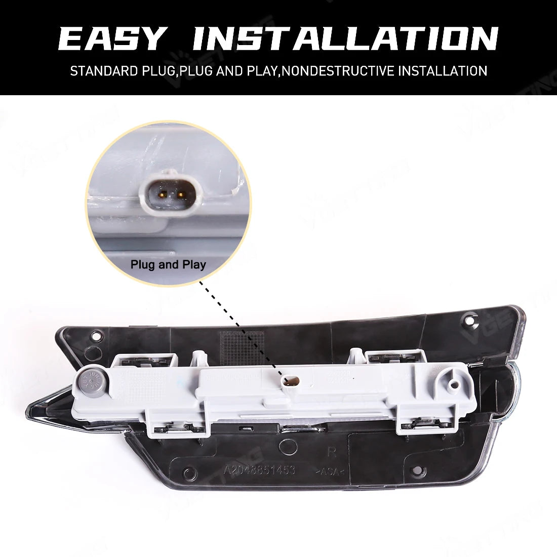 LED Car Light For Benz W204 C-Class C280 C300 Sport 2012 2013 2014 Daytime Running Light Front Bumper Fog Lamp Grill Lights 12V