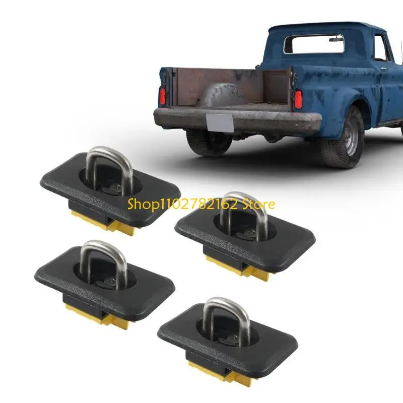 547B Truck Bed Retractable Rings Anchors Truck Bed Tie Down Anchors Multipurpose Tie Down Anchors for Enhances Load Stability