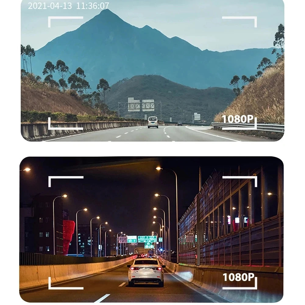 Dash Cam HD 1080P Car Charge WIFI Mobile Connect Front Rear Dual-Camera Wide Angle Loop Recording Reversing Image