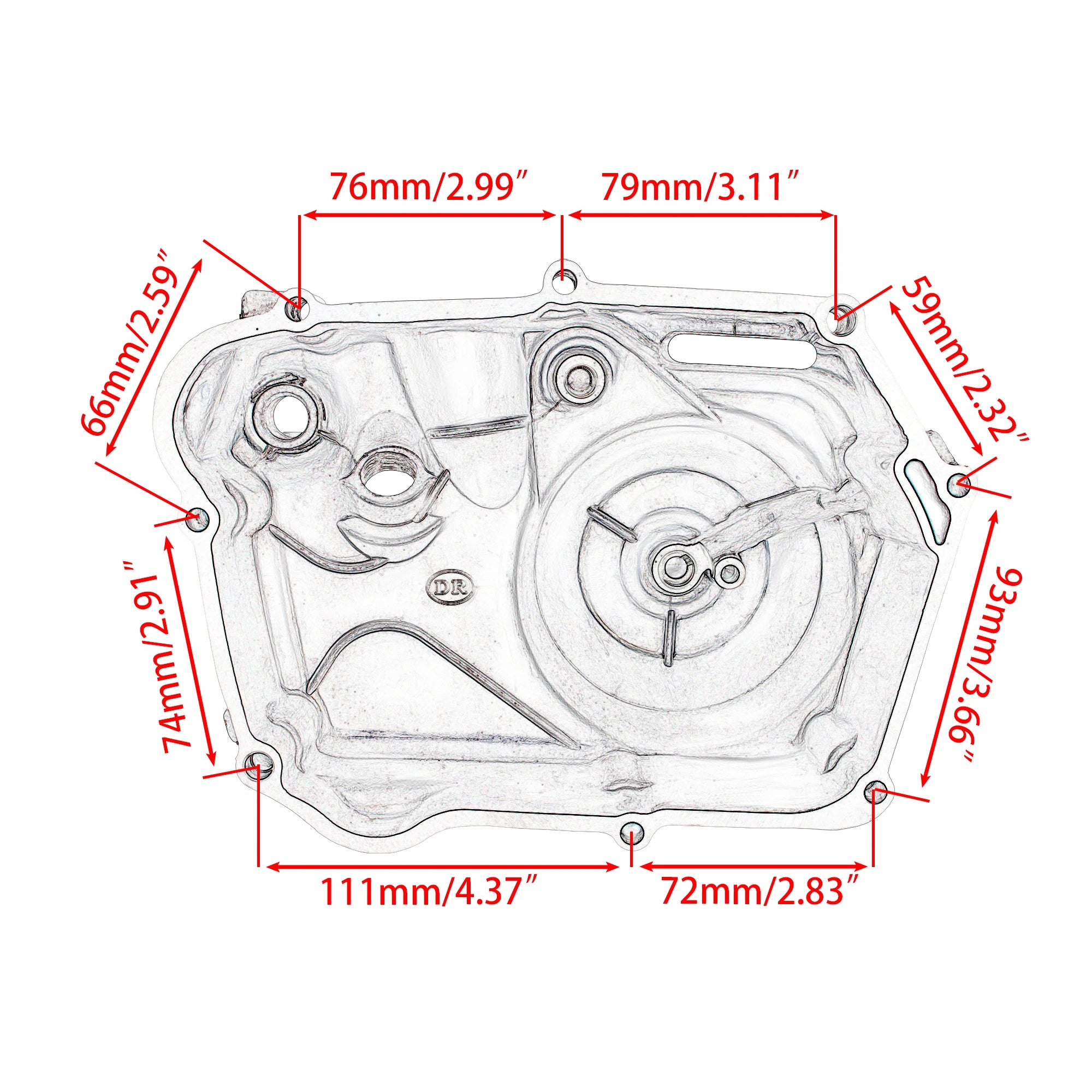 Motorcycle Accessories Right Side Clutch Cover Crankcase Covers For 50cc 70cc 90cc 110cc 125cc ATV Go Kart Dirt Bike Assembly