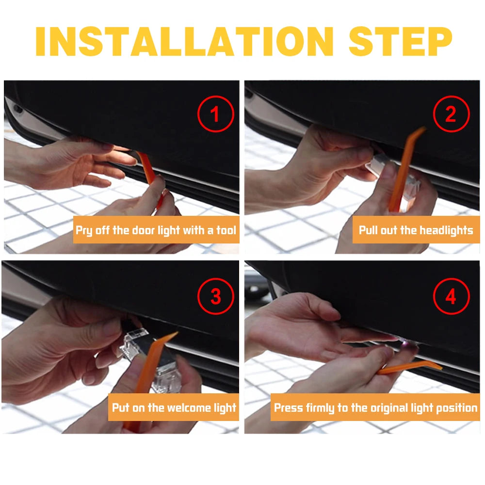 LED Car Door Interior Welcome Ghost Shadow Light Accessories For AUDI TT Q3 Q5 Q7 Q8 A1 A3 8P 8L A4 B9 A5 A6 C6 A7 A8 Sportback