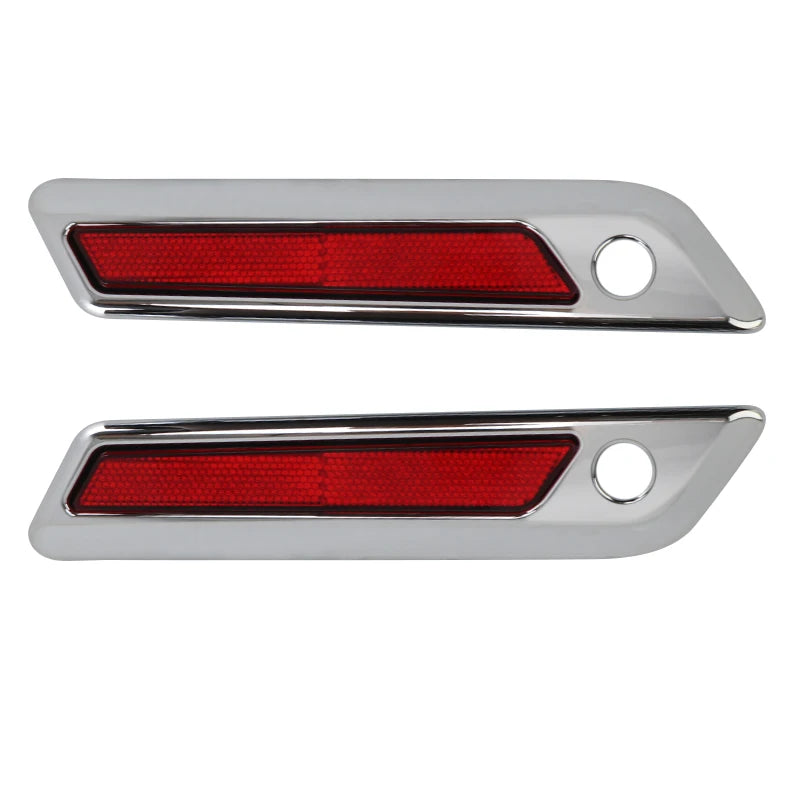 Motorcycle Accessories Hard Saddlebag Latch Cover Reflectors ABS For Harley Touring Road King Road Glide Street Glide 2014-up