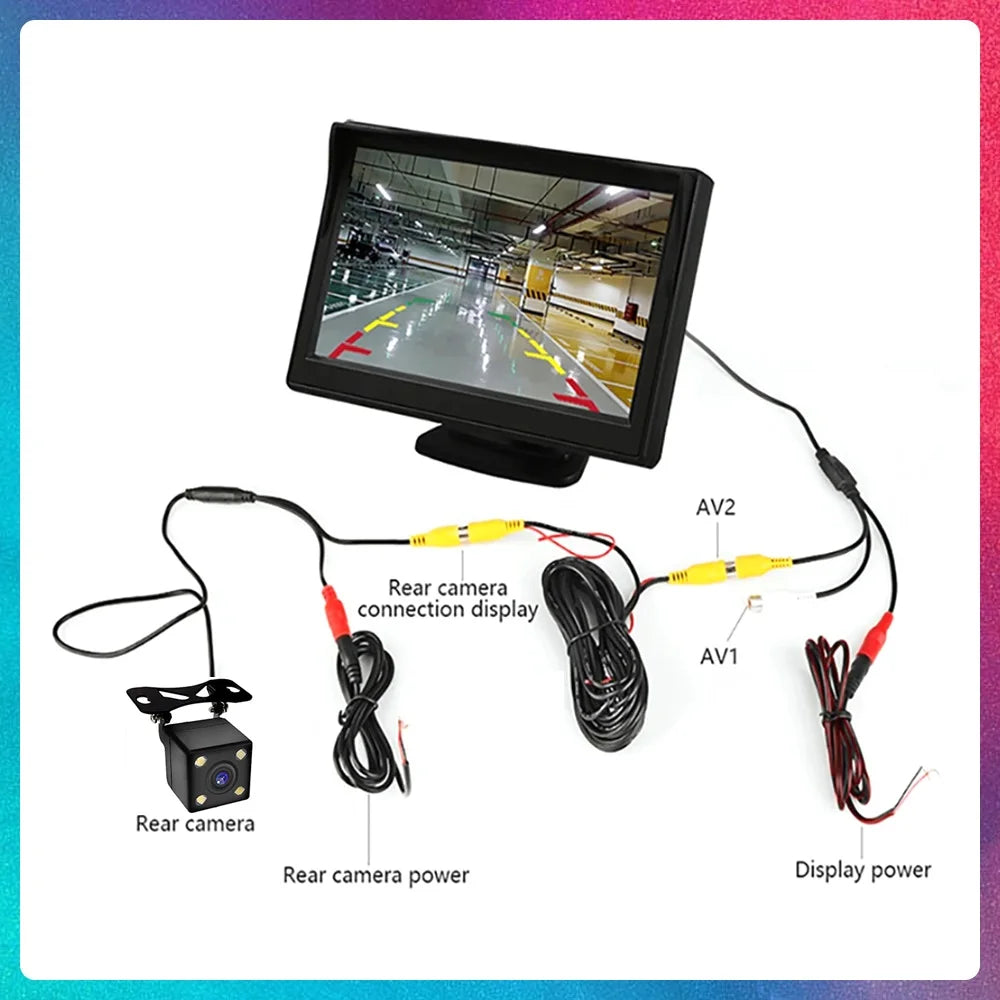 Wireless Car Styling 4.3 inch TFT LCD Screen Car Monitor Display for Rearview Reverse Backup Camera Car TV Display