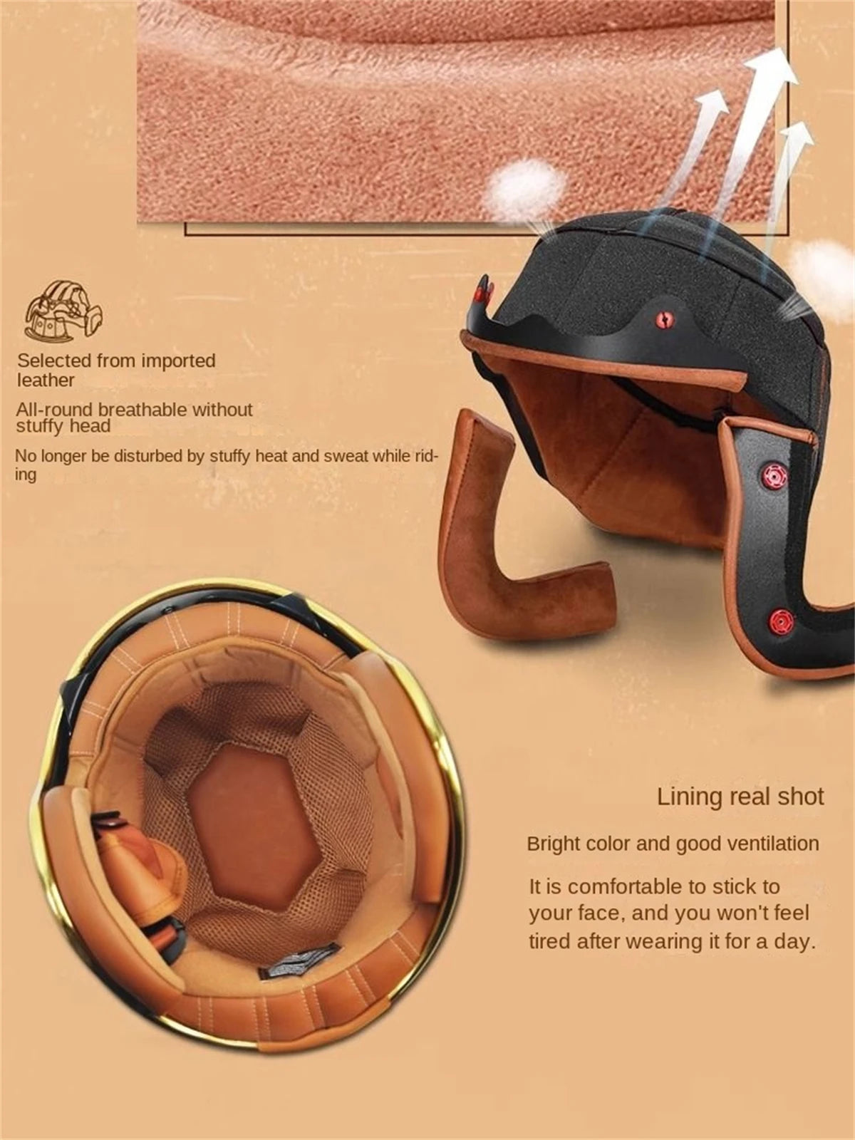 Motorcycle Helmet Retro Style with Anti-UV Inner Lens Moto Casco Outside Riding helmet