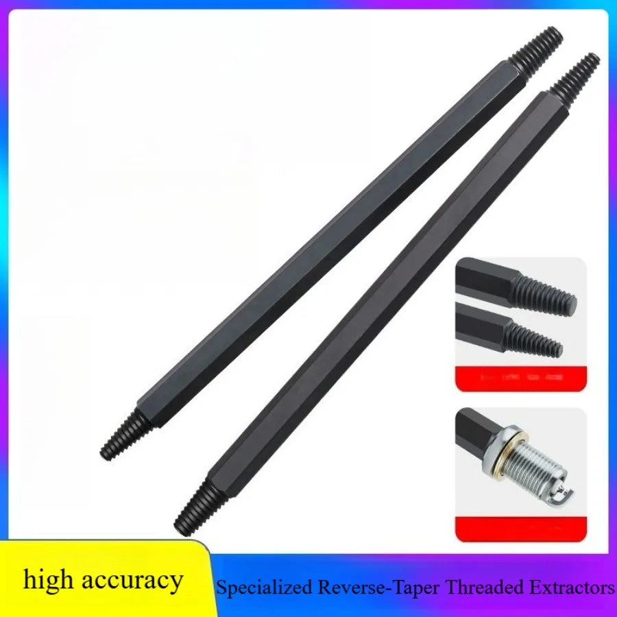 Specialized Reverse-Taper Threaded Extractors - Tools for Removing Broken Spark Plugs & Seized Screws in Cars