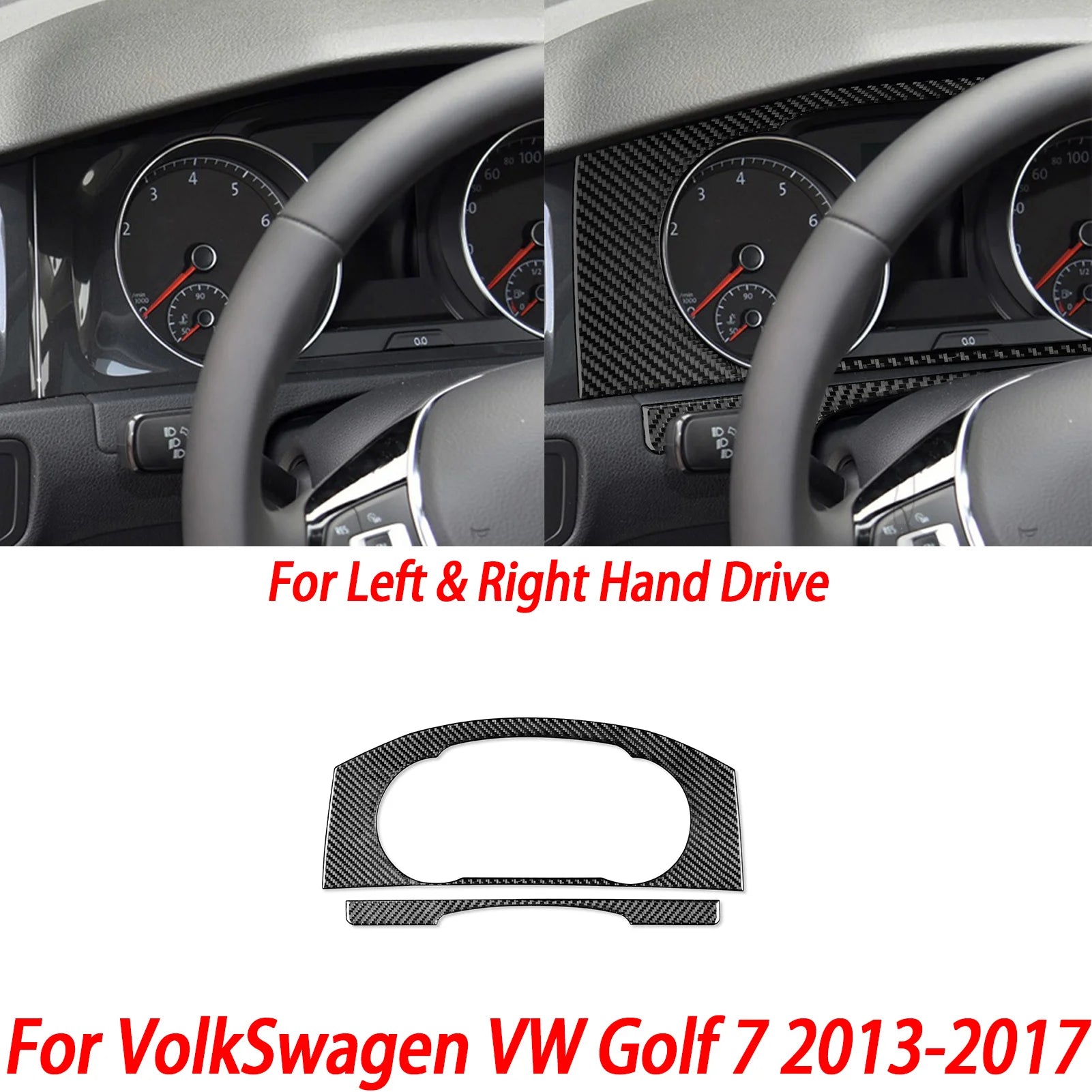 For VW Golf 7 GTI Mk7 2013-2017 Car Interior Accessories Cup Holder Frame Console AC CD Control Cover Gear Shift Panel Sticker