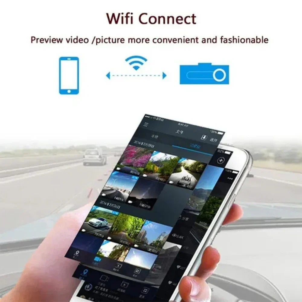 1080P Dual Lens Dash Cam for Cars Black Box HD Car Video Recorder with WIFI Night Vision G-sensor Loop Recording Dvr Car Camera