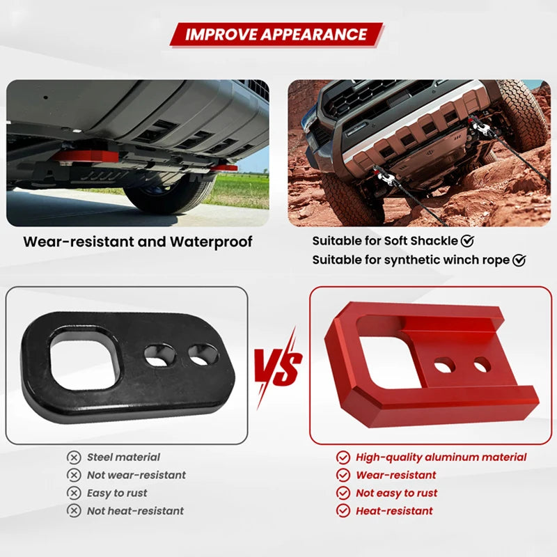 Ganchos de remolque para parachoques delantero, soportes de grilletes para Tacoma 2024-2026 y 4Runner 2025-2026, accesorios todoterreno.