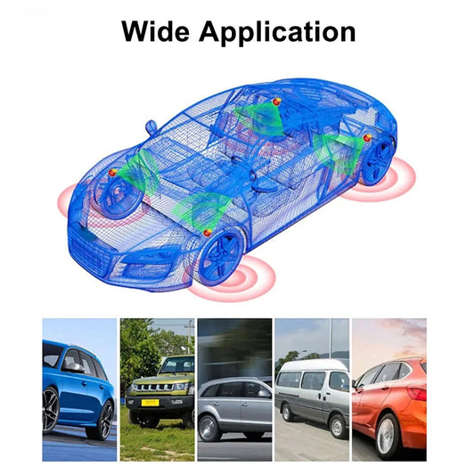 Digital LCD Display Auto Security Alarm Systems Tire Pressure Monitoring System Car TPMS Solar/USB Powered