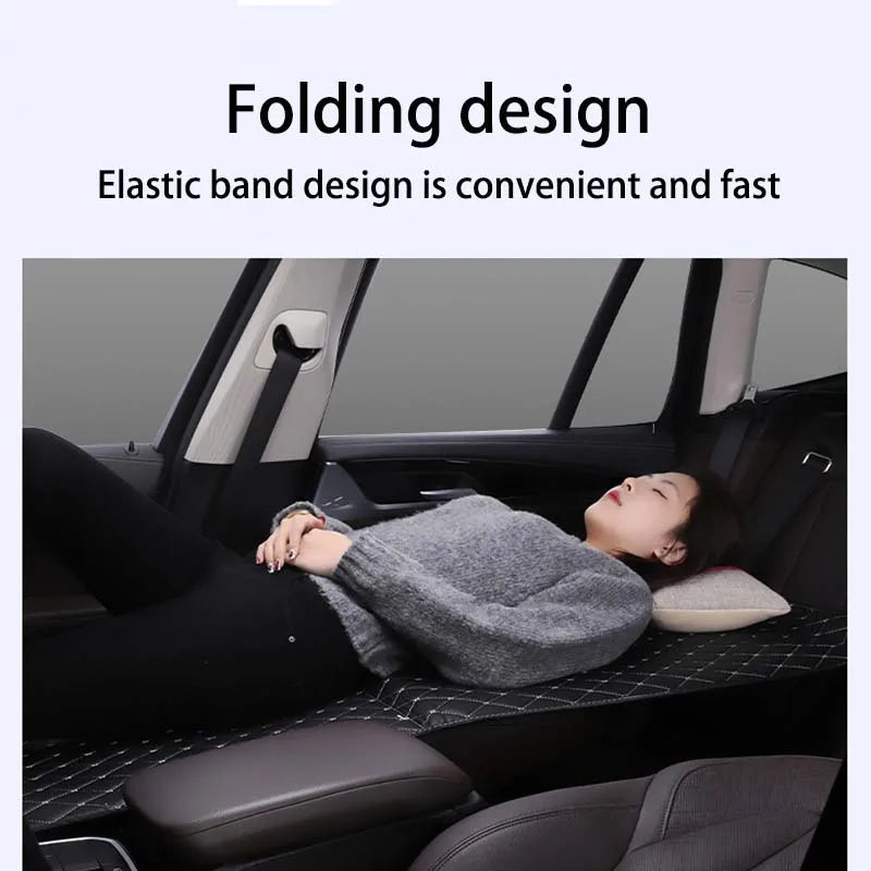 Car travel bed  Multi-Function Car Bed Co Driver's Car Bed Wooden Sponge Foldable Car Rear Seat Travel Sleeping Pad Modified Bed