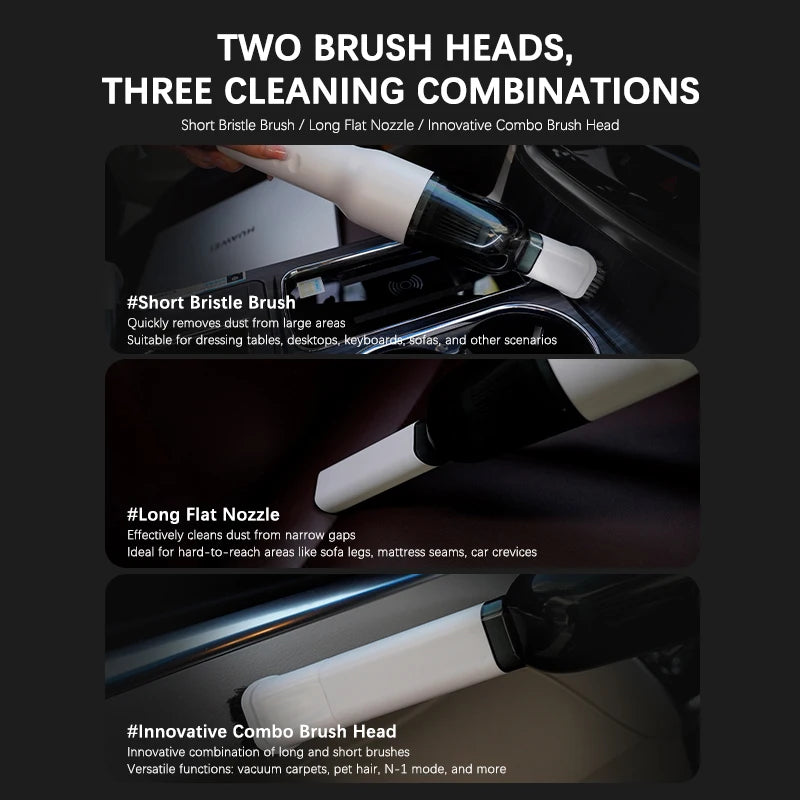 Powerful Suction Handheld Vacuum Cleaner Mini Car Cleaning Car Vacuum Cleaner Rechargeable for Car and Home Auto Vacuum Cleaner