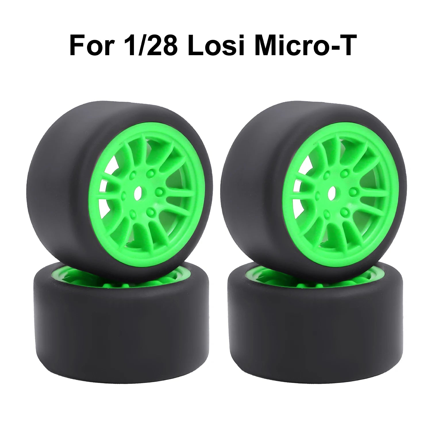 For 1/24 LOSI Micro-B On-Road Drift Racing Wheel Rims Hub with Tires Pre-mounted Pin For 1/28 Losi Micro-T WLtoys 244016