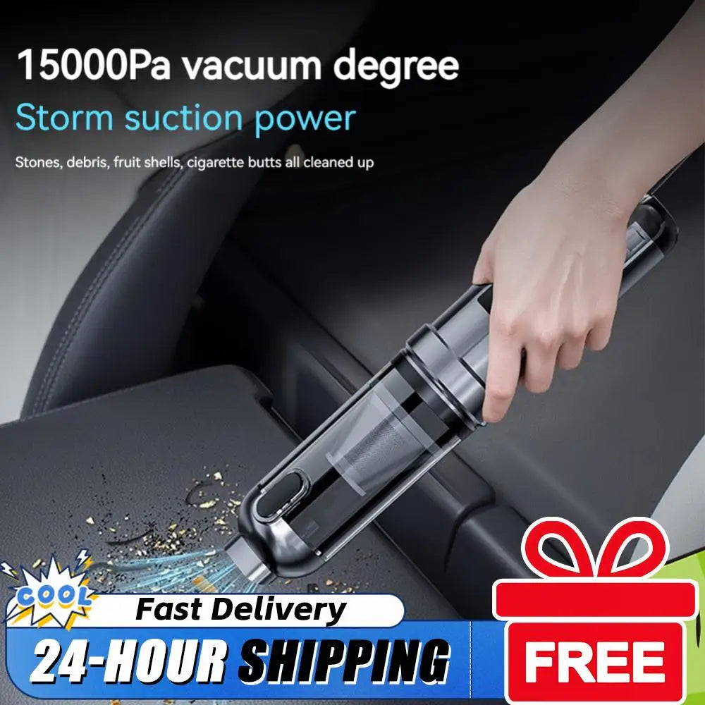 15000PA Car Vacuum Cleaner with Brushless Motor Portable Cordless Compressed Air Duster Air Blower for Car Home Office Pet