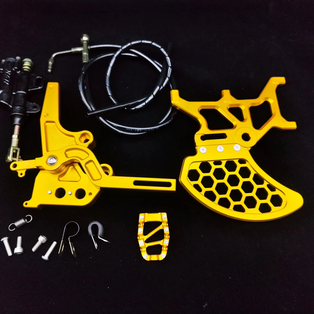 Footbrake Light bee S/X SEGWAY X160 X260 / 79bike Electric Dirt bike foot brake kit Modified Footbrake Dual Caliper Bracket Kit